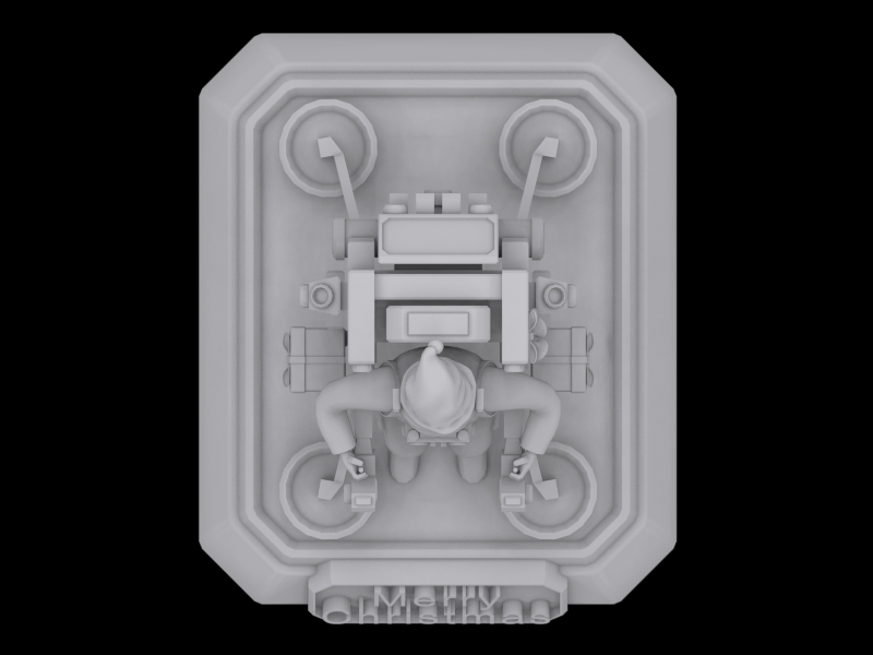 Santa Astronaut 3D print model_4