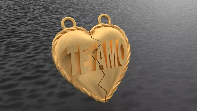 corazon partido TE AMO Free 3D print model