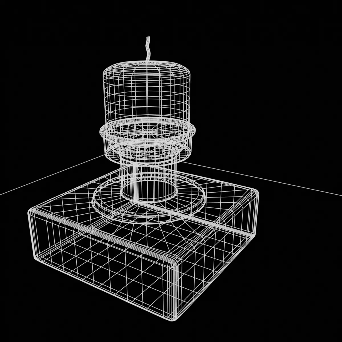 Candle Stand 3D Model Low-poly 3D model_12