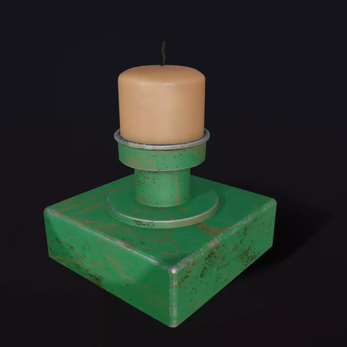 Candle Stand 3D Model Low-poly 3D model_3
