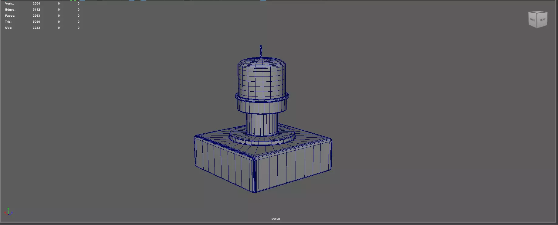 Candle Stand 3D Model Low-poly 3D model_11