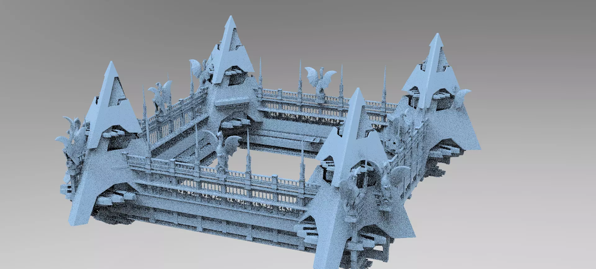 Dark Fire Drake Cathedral Tower Arena 1 3D model_0