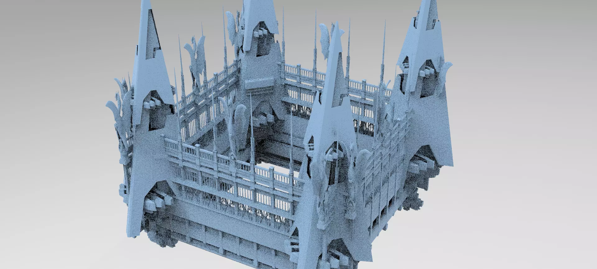 Dark Fire Drake Cathedral Tower Arena 2 3D model_0