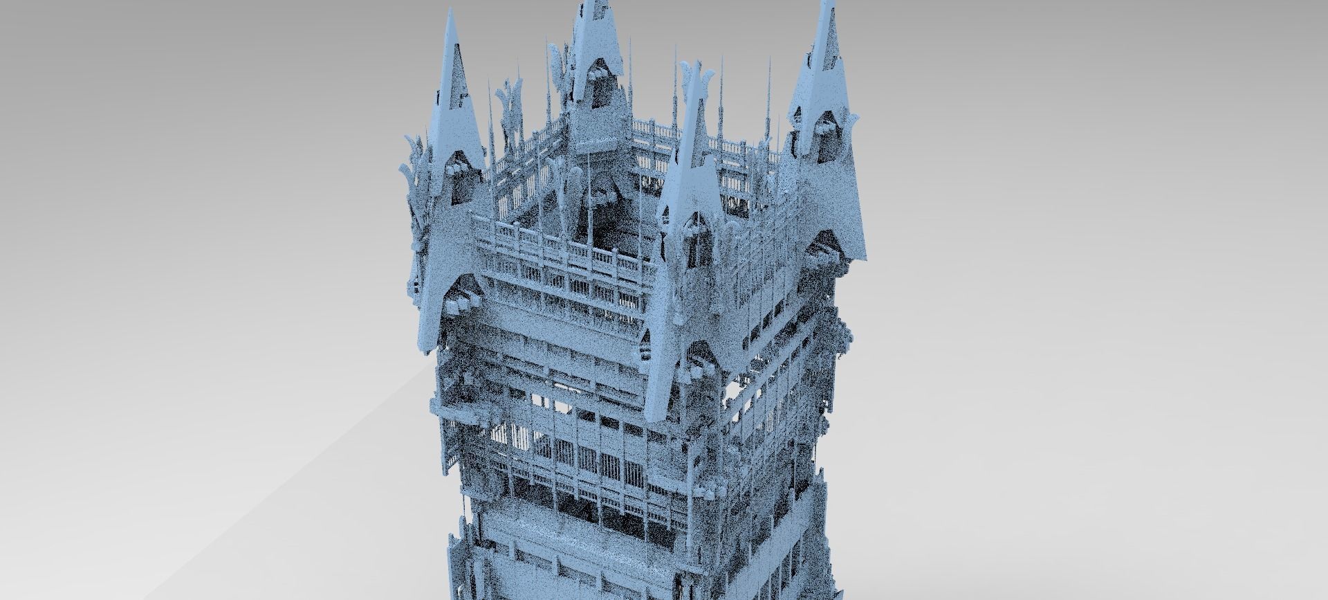  Fire Drake Cathedral Tower Arena Tower 3D model_1