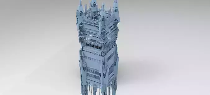  Fire Drake Cathedral Tower Arena Tower 3D model