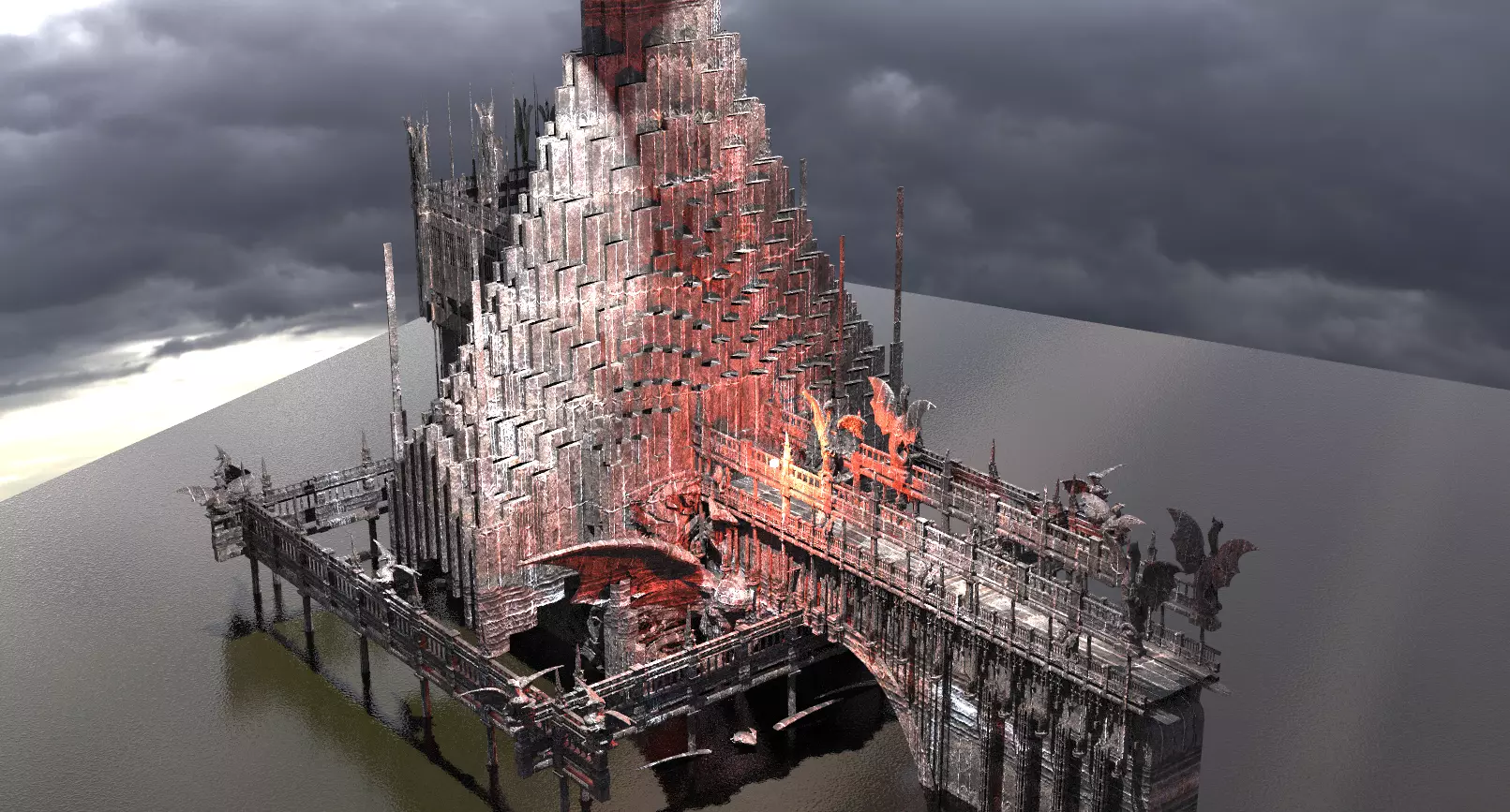 Dark Fire Drake Pyramid 3D model_0