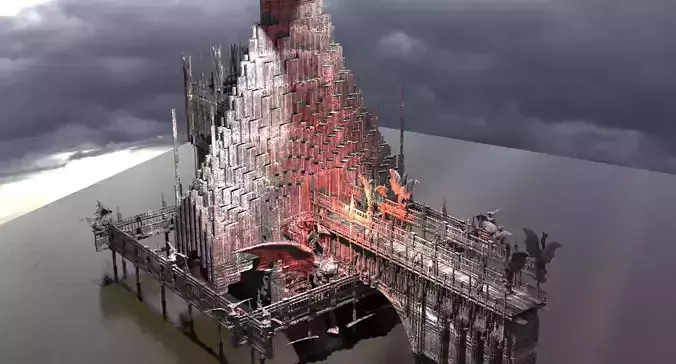 Dark Fire Drake Pyramid 3D model