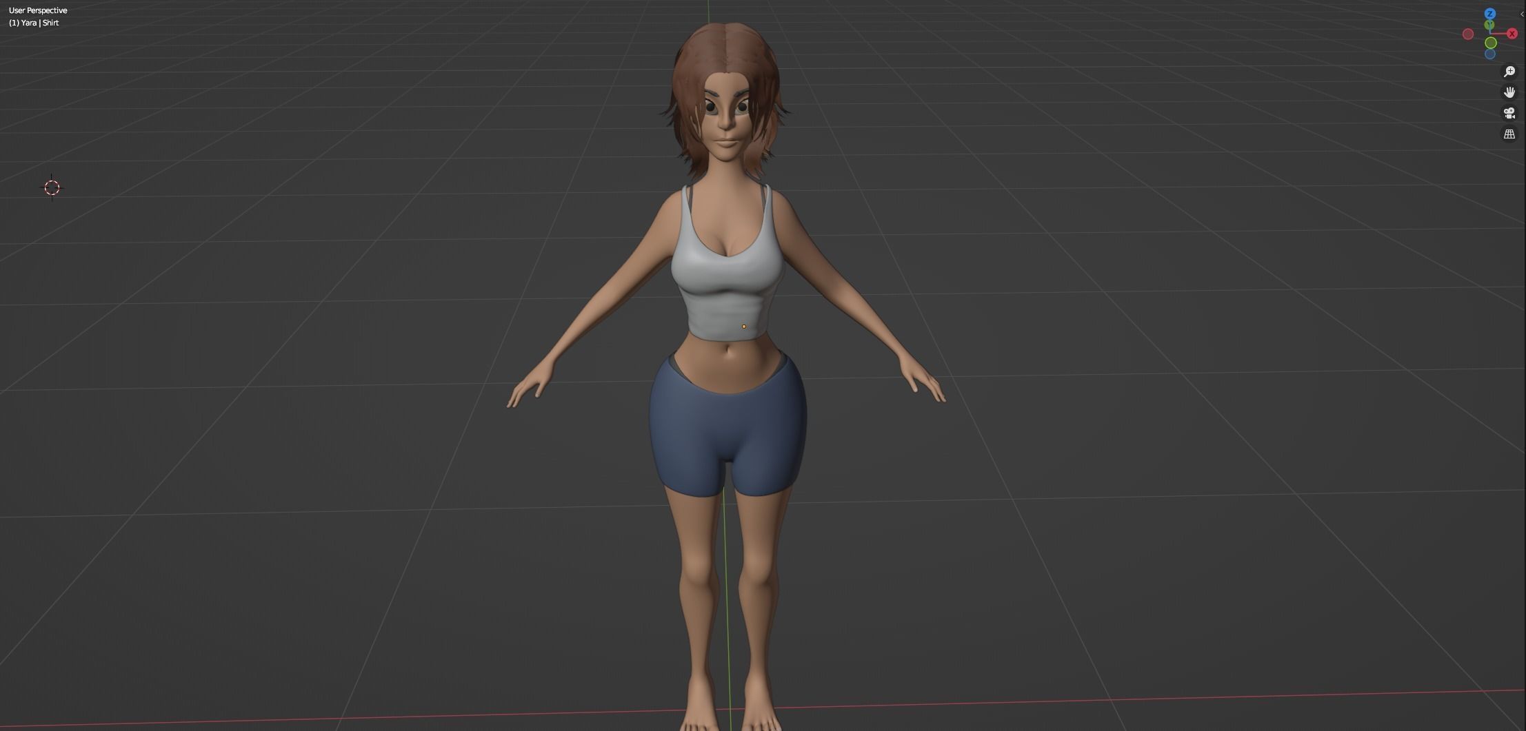 Yara Cartoon Woman Free low-poly 3D model_65