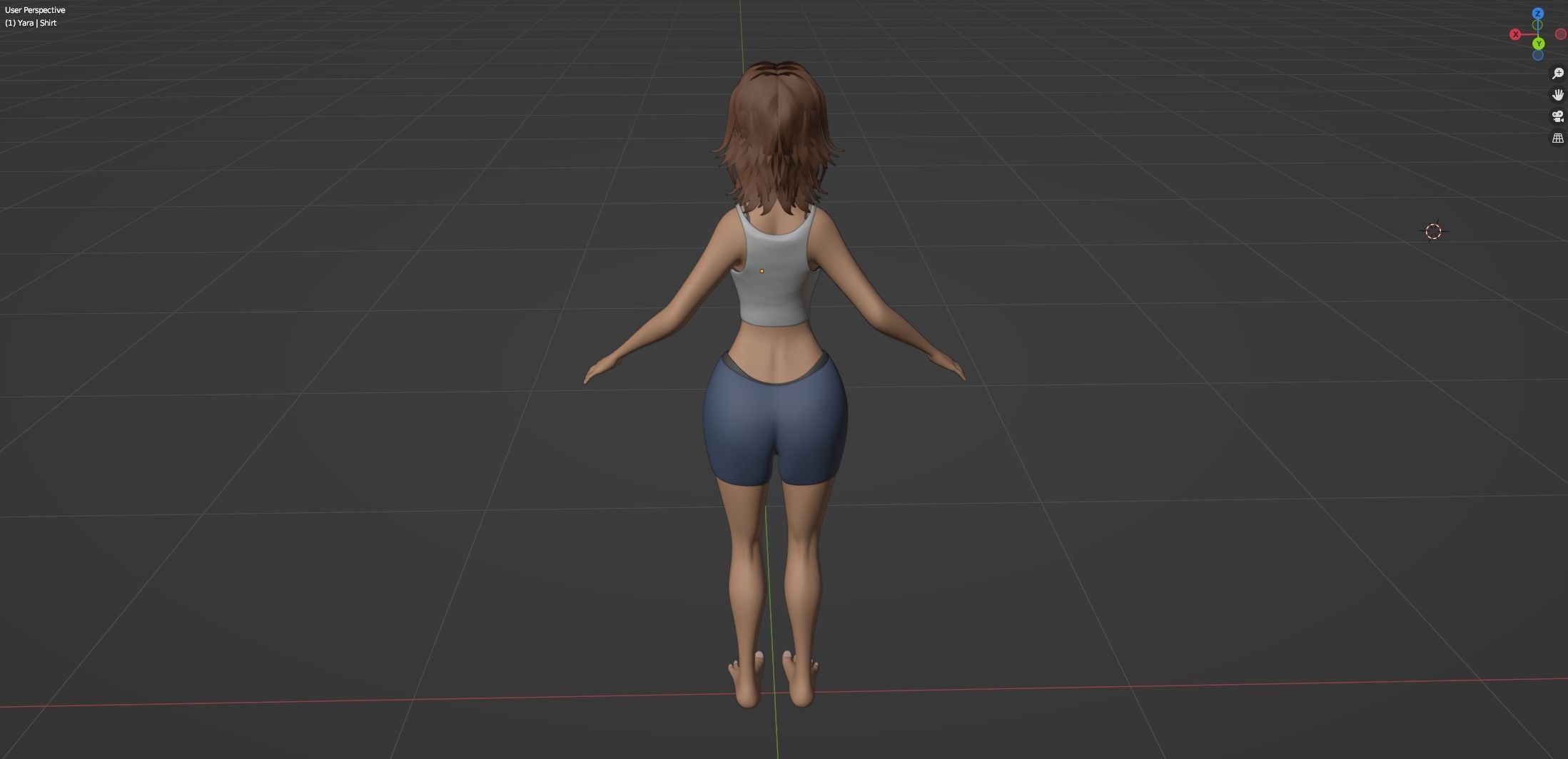 Yara Cartoon Woman Free low-poly 3D model_66