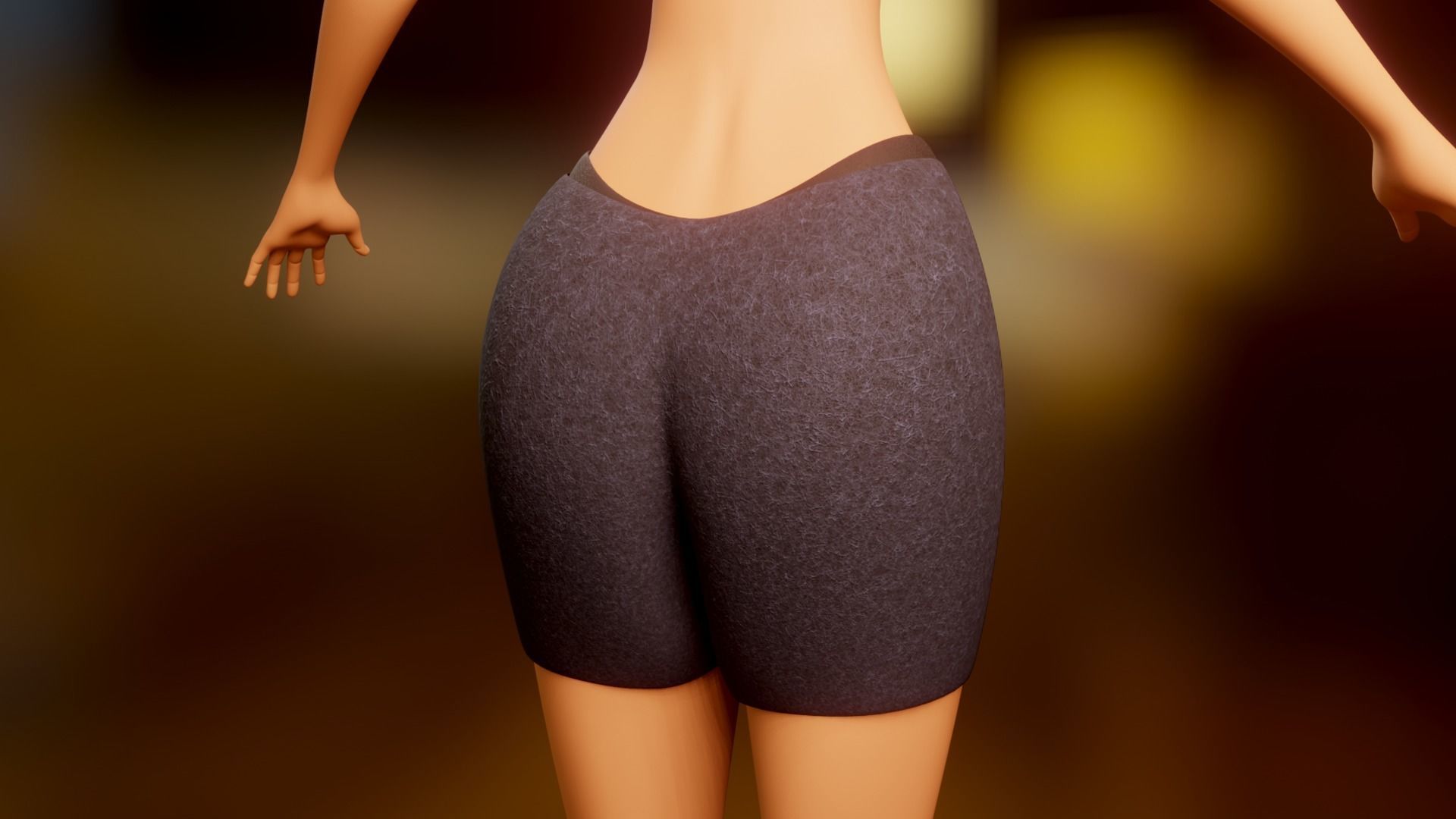 Yara Cartoon Woman Free low-poly 3D model_26