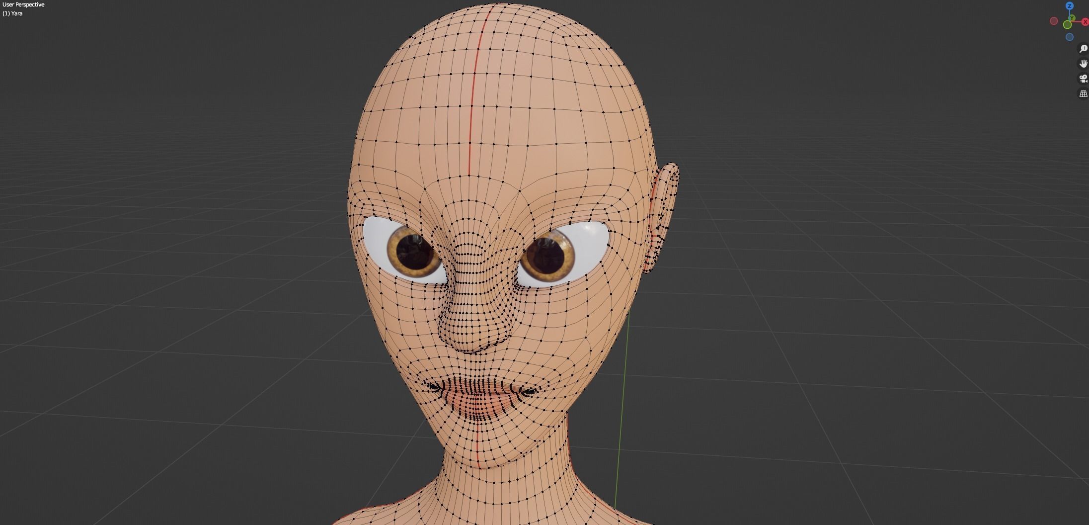 Yara Cartoon Woman Free low-poly 3D model_39