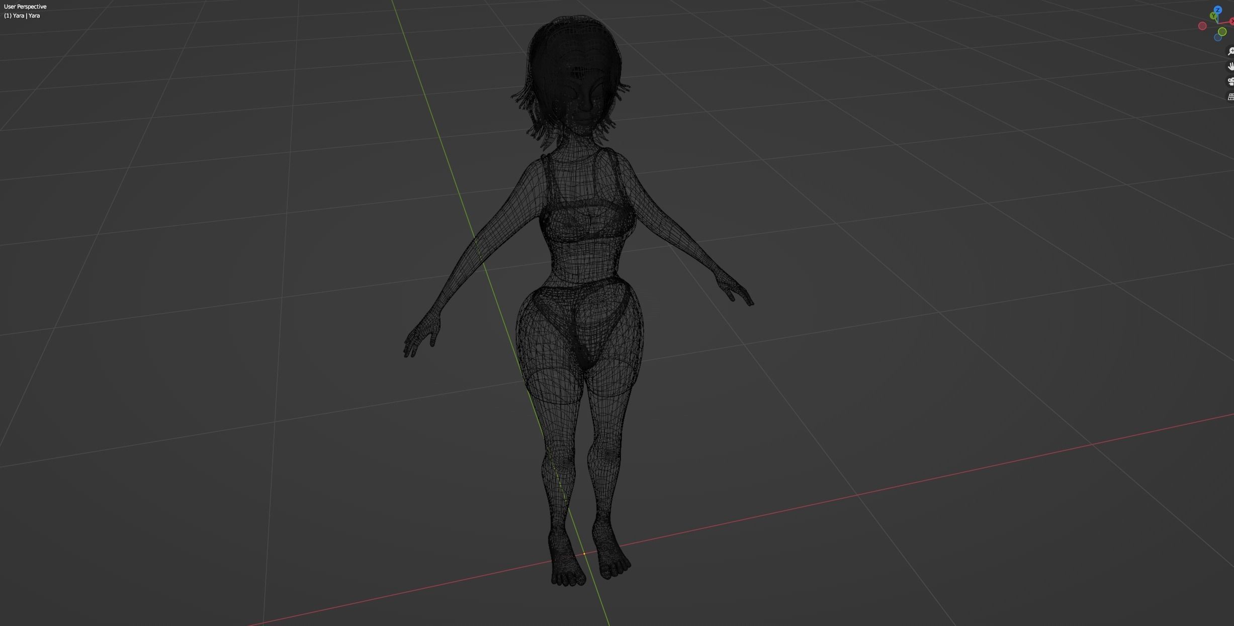 Yara Cartoon Woman Free low-poly 3D model_72