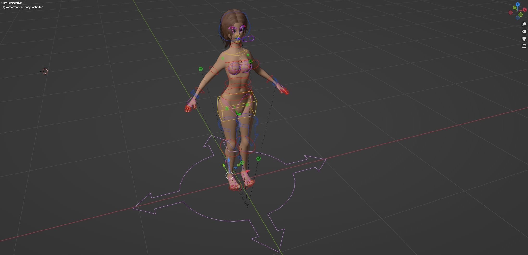 Yara Cartoon Woman Free low-poly 3D model_33