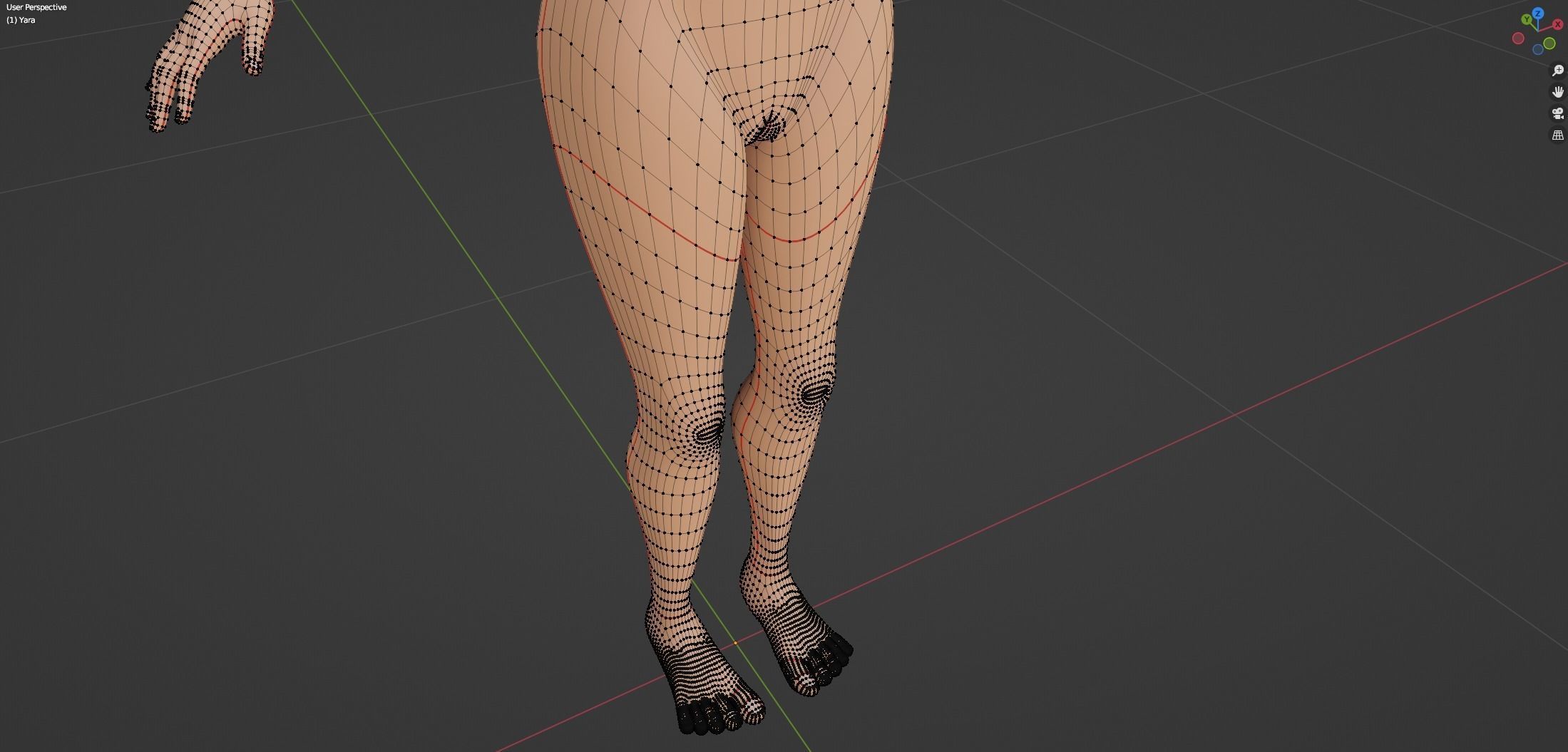 Yara Cartoon Woman Free low-poly 3D model_44