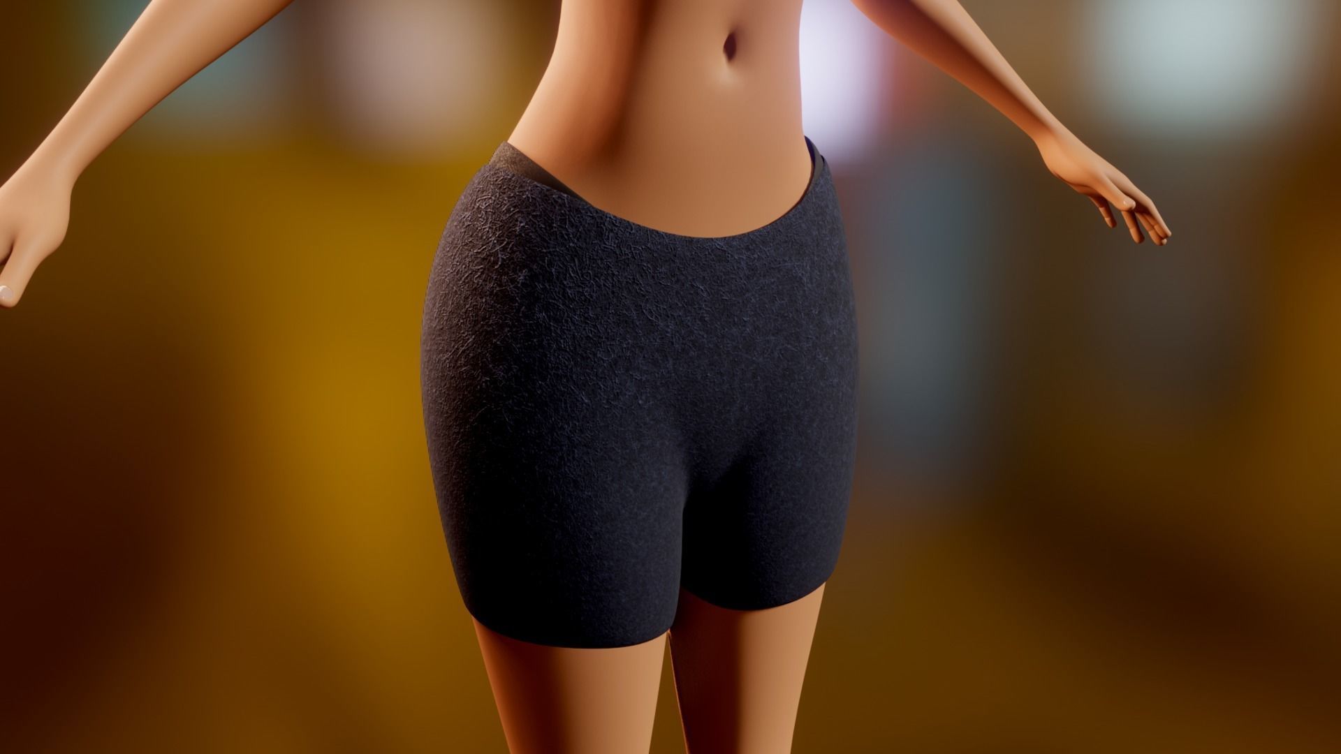 Yara Cartoon Woman Free low-poly 3D model_25