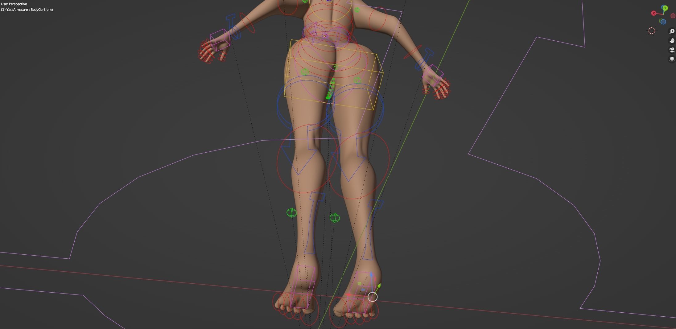 Yara Cartoon Woman Free low-poly 3D model_36