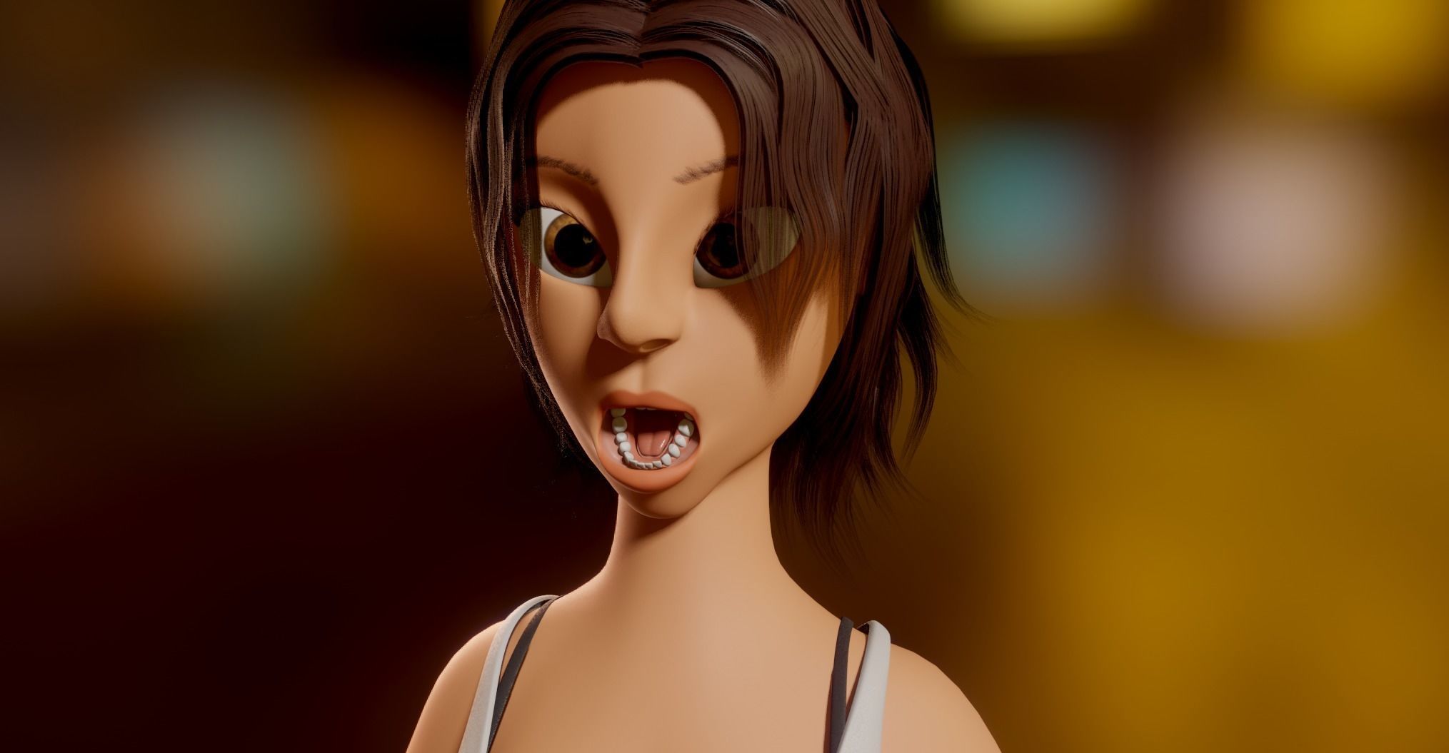 Yara Cartoon Woman Free low-poly 3D model_30