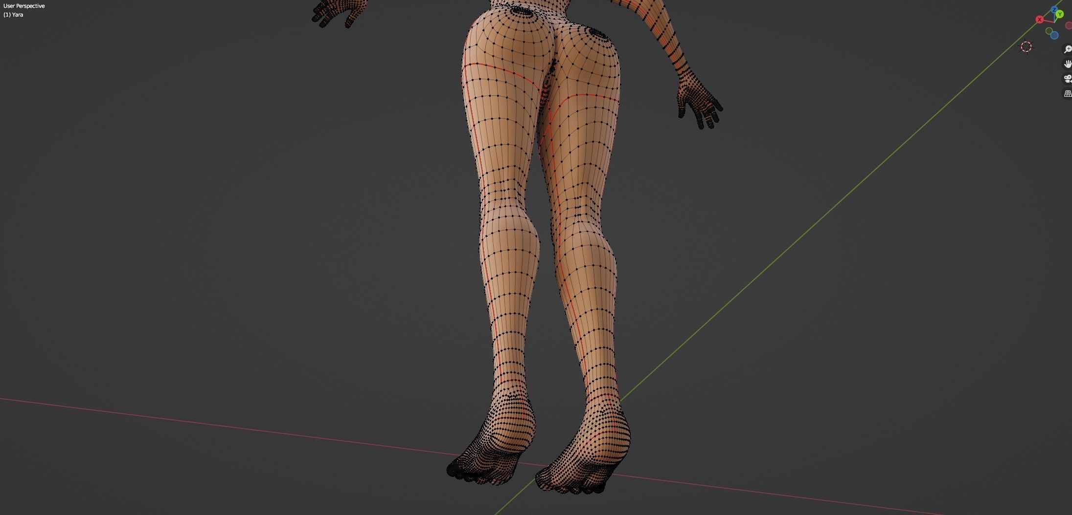 Yara Cartoon Woman Free low-poly 3D model_45