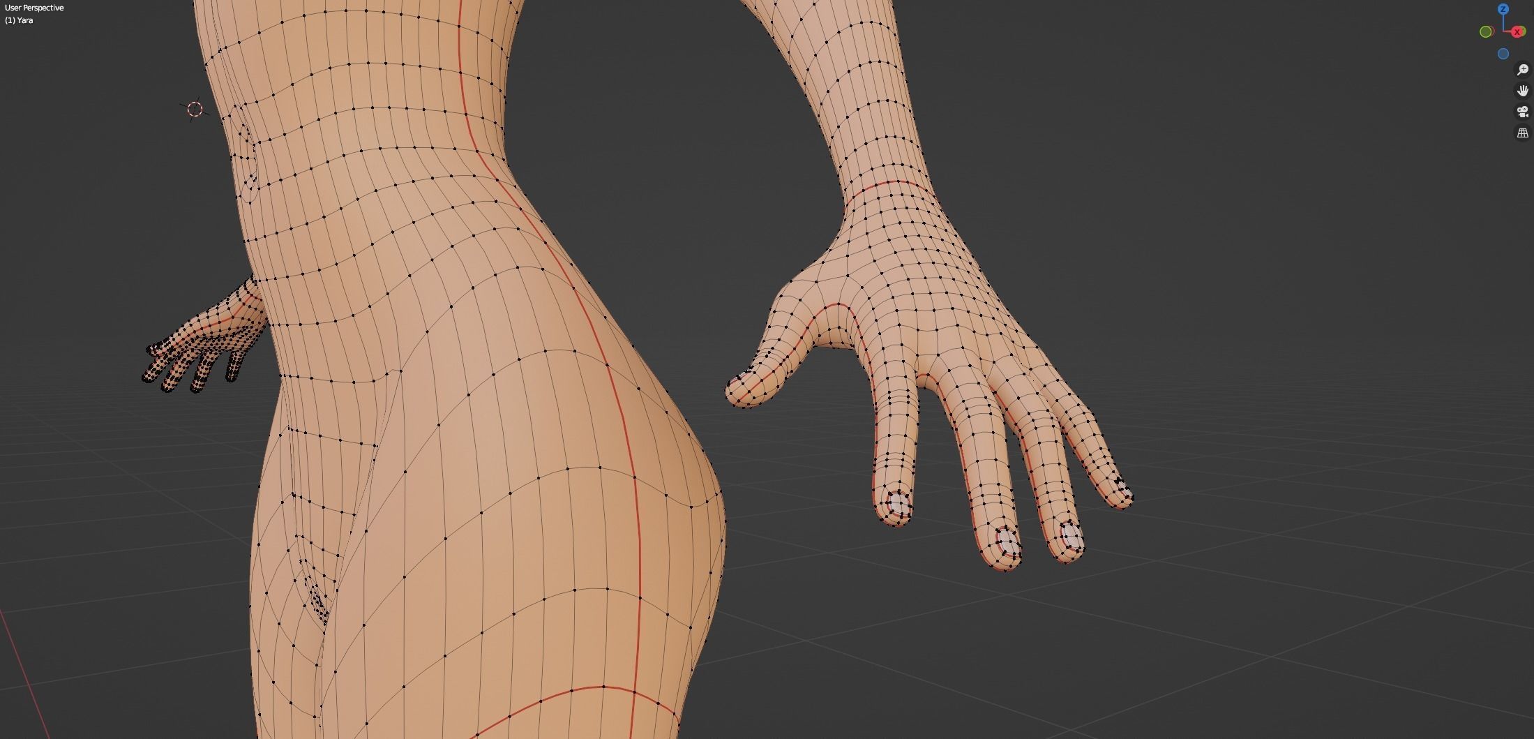 Yara Cartoon Woman Free low-poly 3D model_47