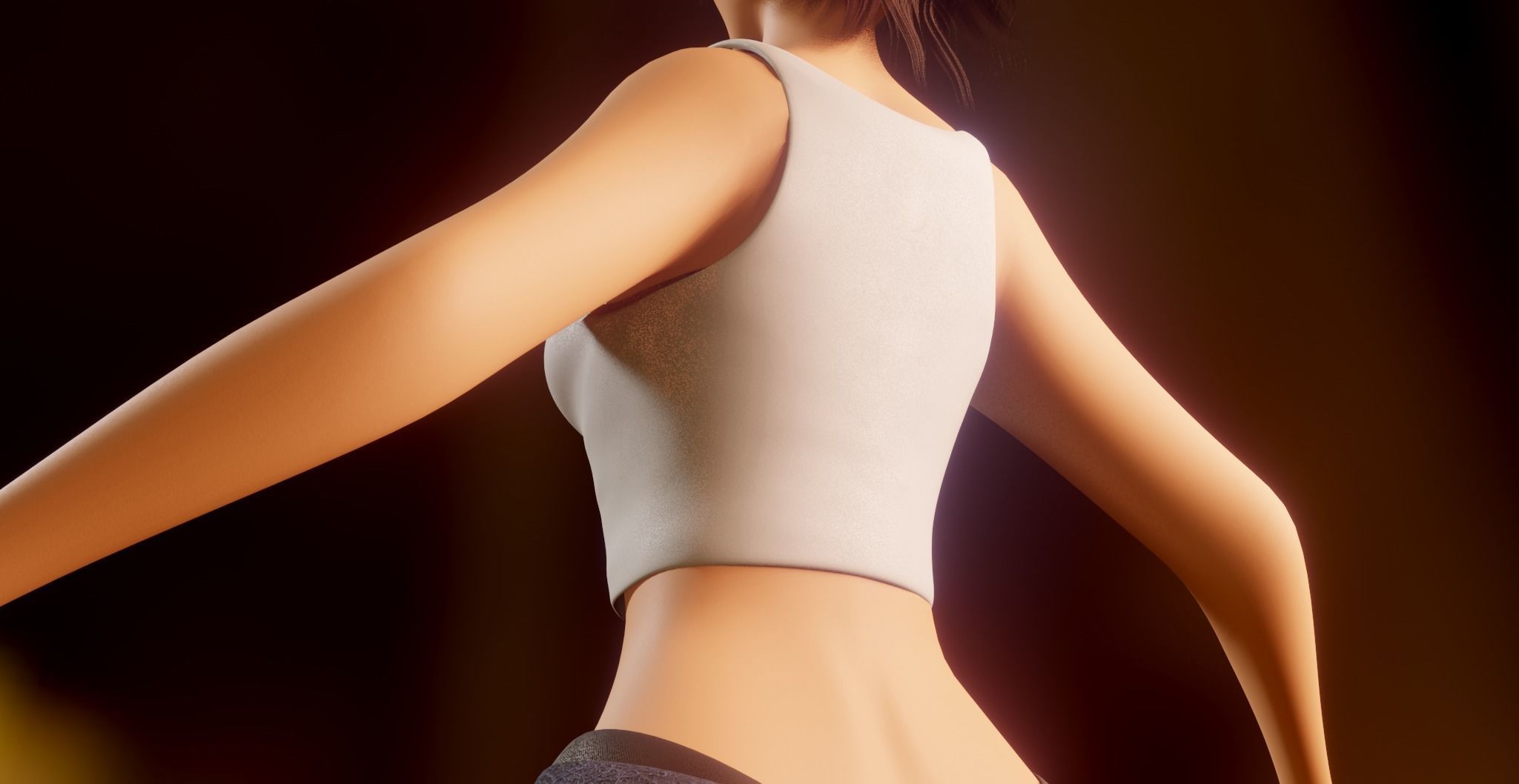 Yara Cartoon Woman Free low-poly 3D model_28