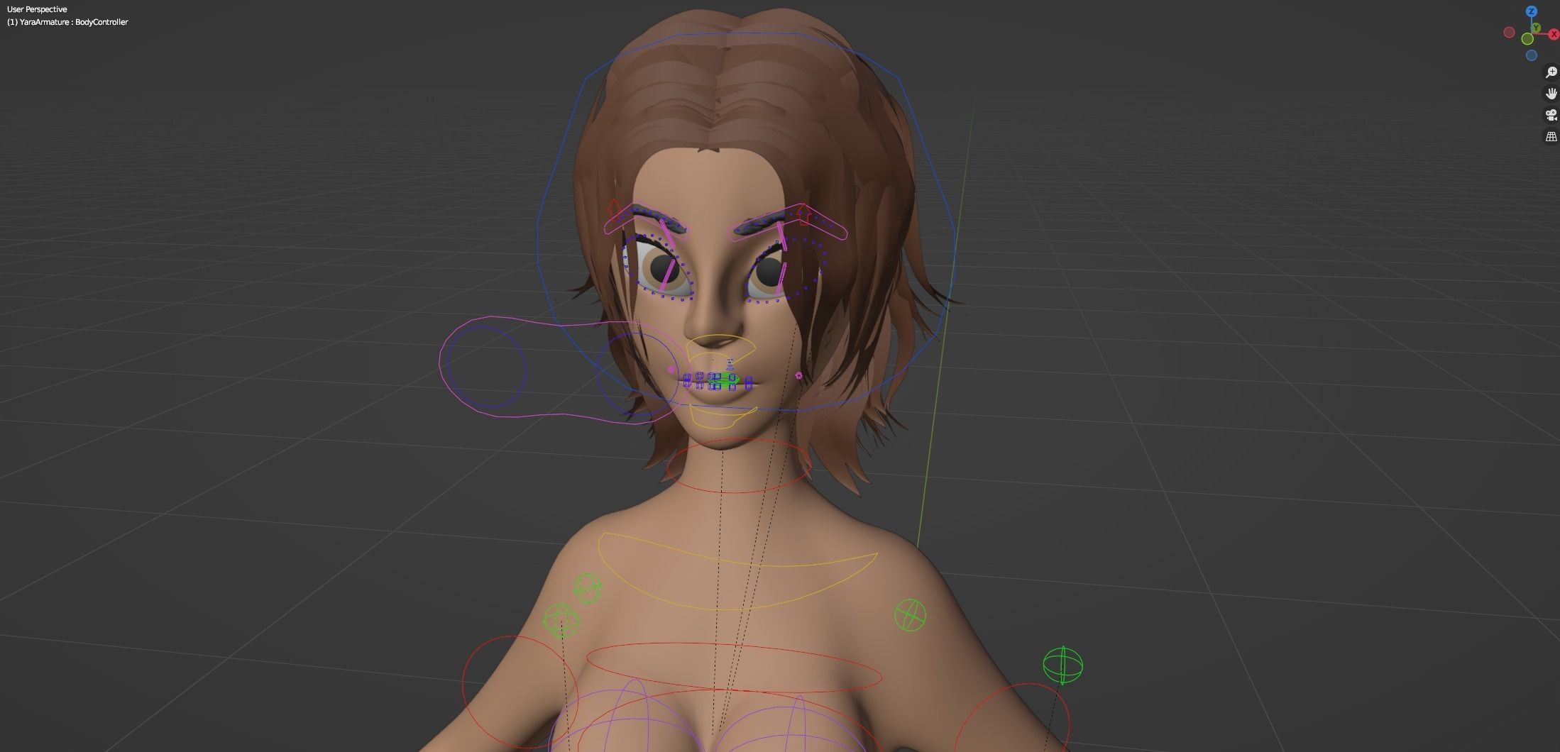 Yara Cartoon Woman Free low-poly 3D model_34