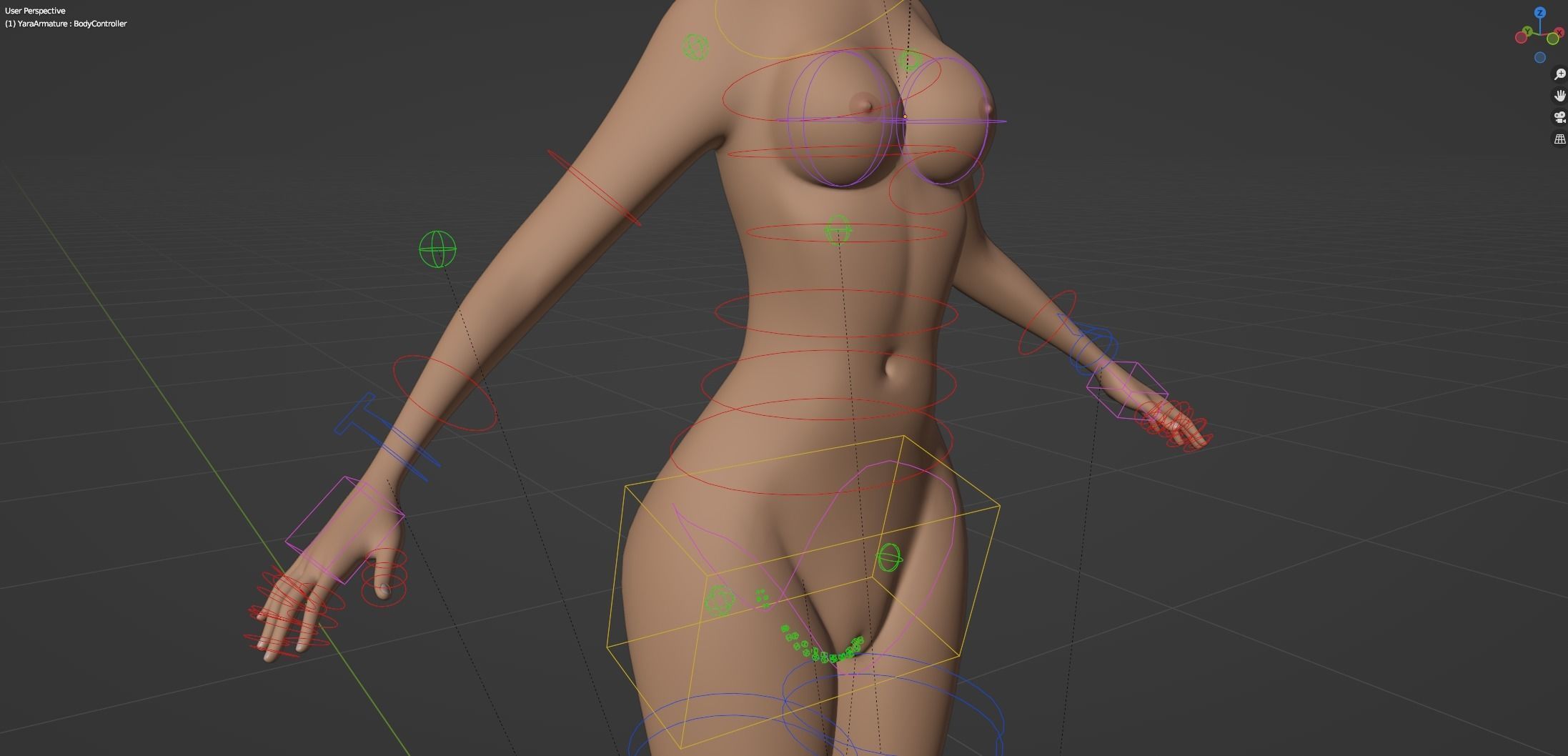 Yara Cartoon Woman Free low-poly 3D model_35