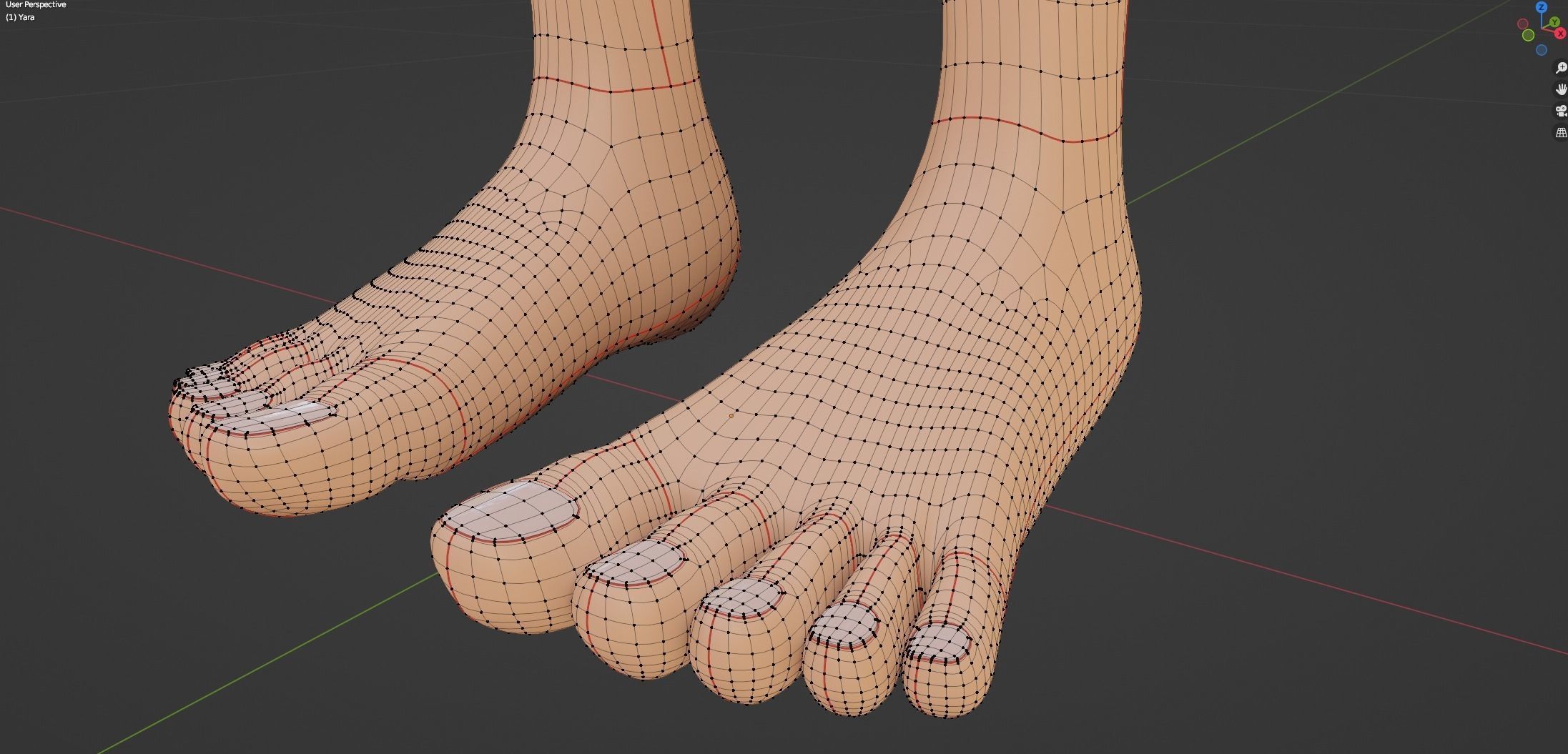 Yara Cartoon Woman Free low-poly 3D model_49