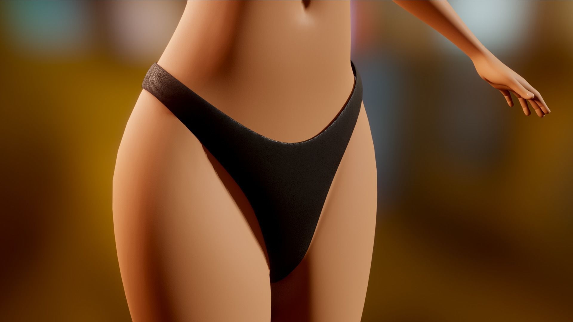 Yara Cartoon Woman Free low-poly 3D model_21