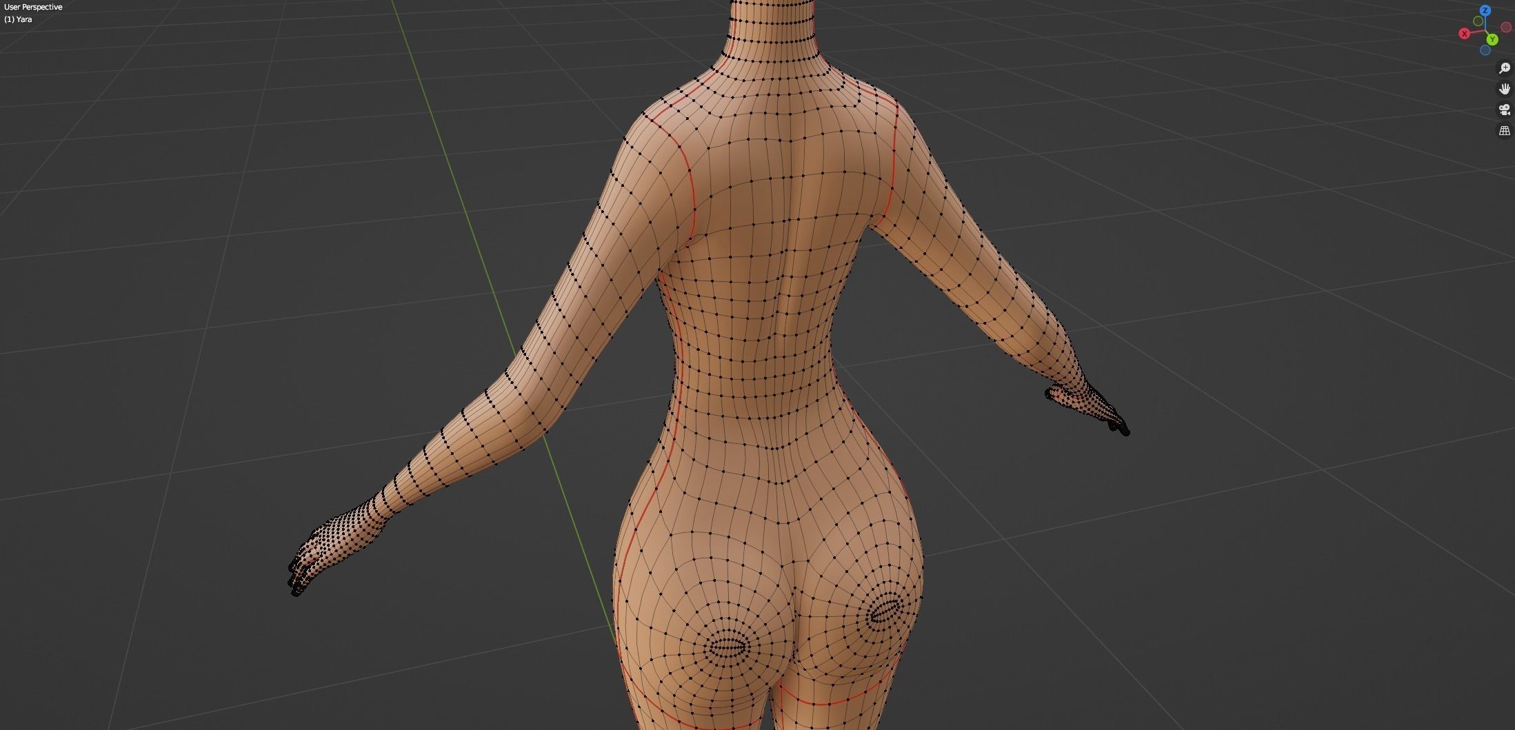 Yara Cartoon Woman Free low-poly 3D model_43