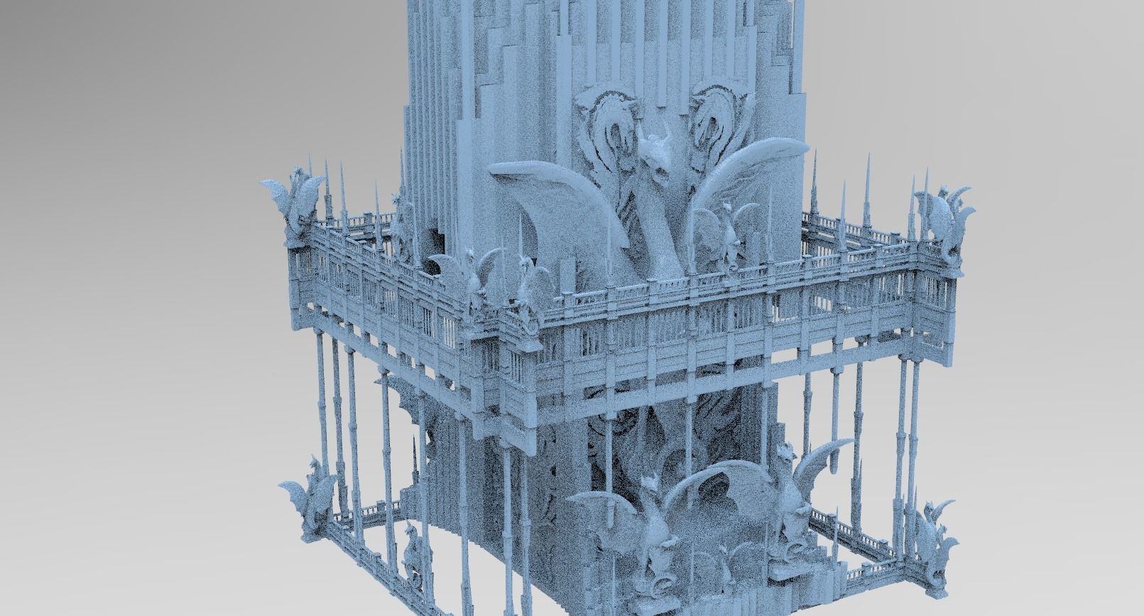 Drake Fire arena tower Reptilian Tower 3D model_1