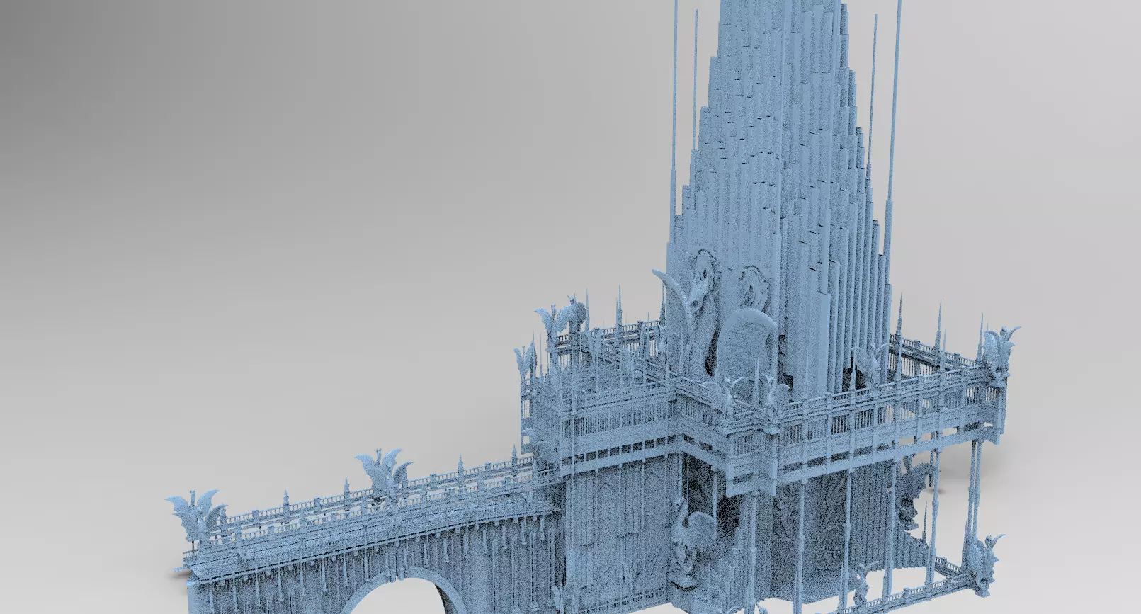 Drake Fire arena tower Reptilian Tower 3D model_0