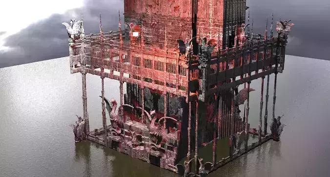 Magma Drake Cathedral Tower 1  3D model