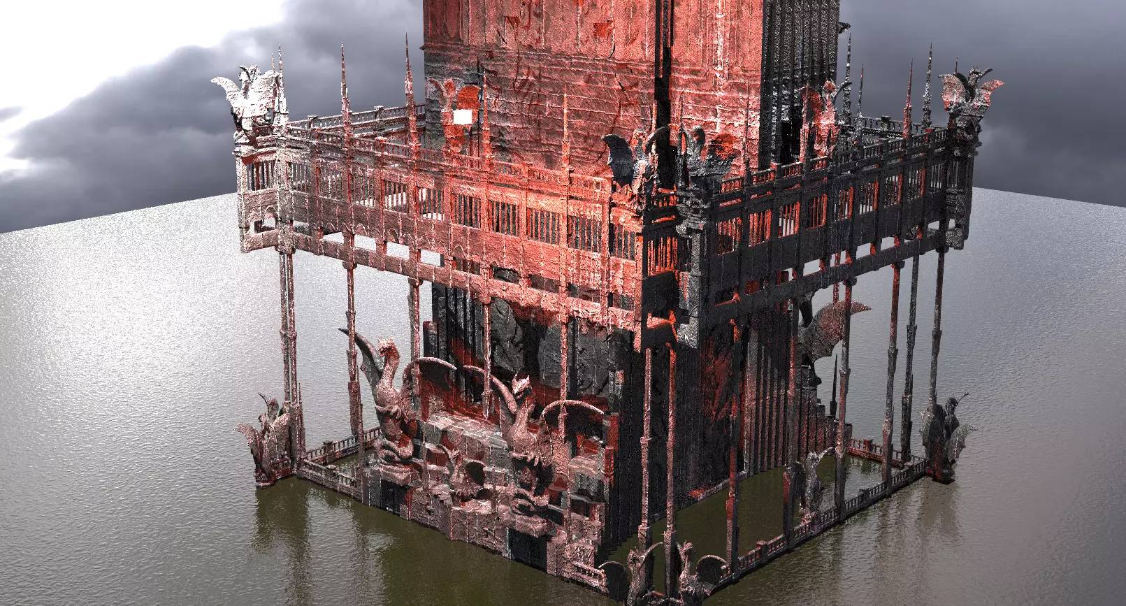 Magma Drake Cathedral Tower 1  3D model_0