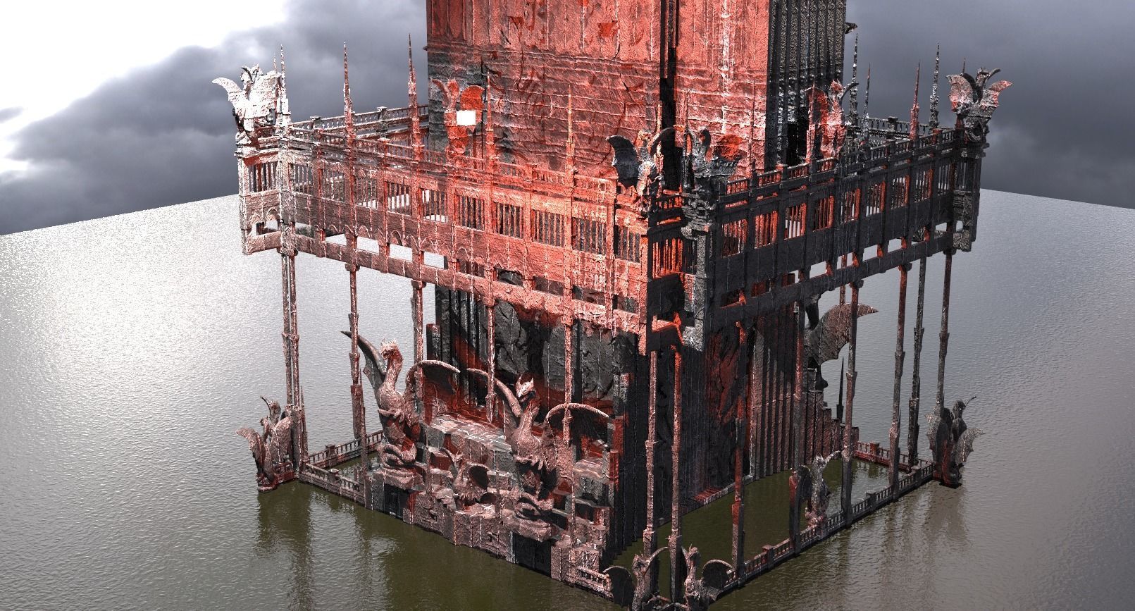 Magma Drake Cathedral Tower 1  3D model_2