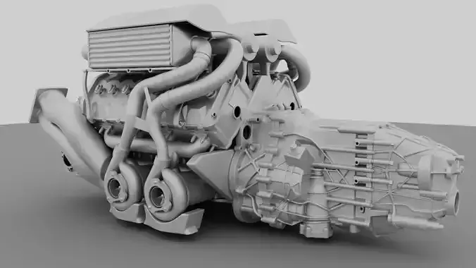 Bugatti Engine 3D model