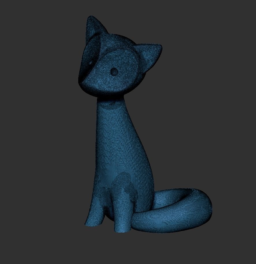 Abstract Fox 3D print model_4