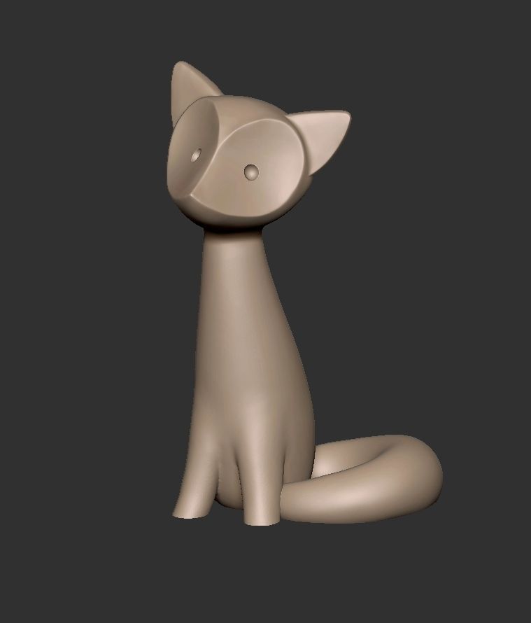 Abstract Fox 3D print model_1