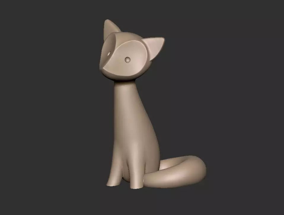 Abstract Fox 3D print model_0