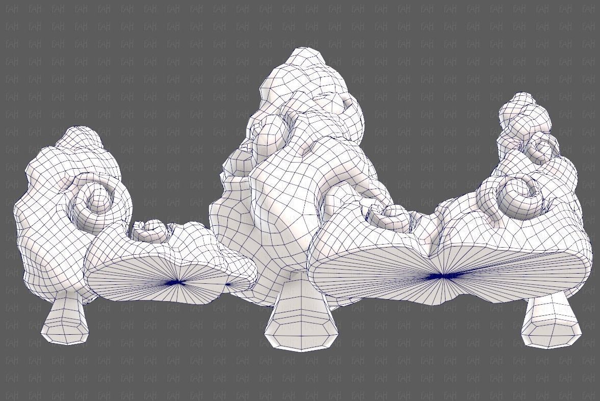 Trees Cartoon V36 Low-poly 3D model_40