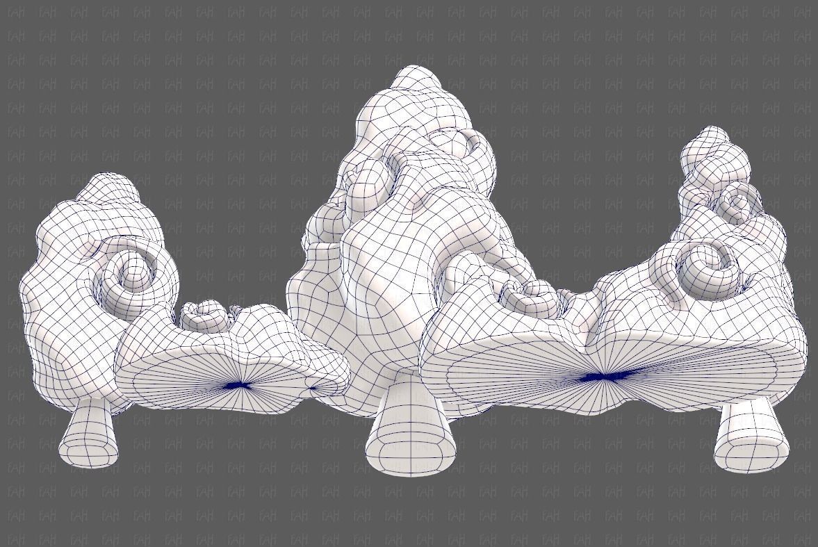 Trees Cartoon V36 Low-poly 3D model_38