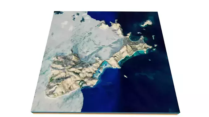 Padar Island full 3d model terrain 3D model
