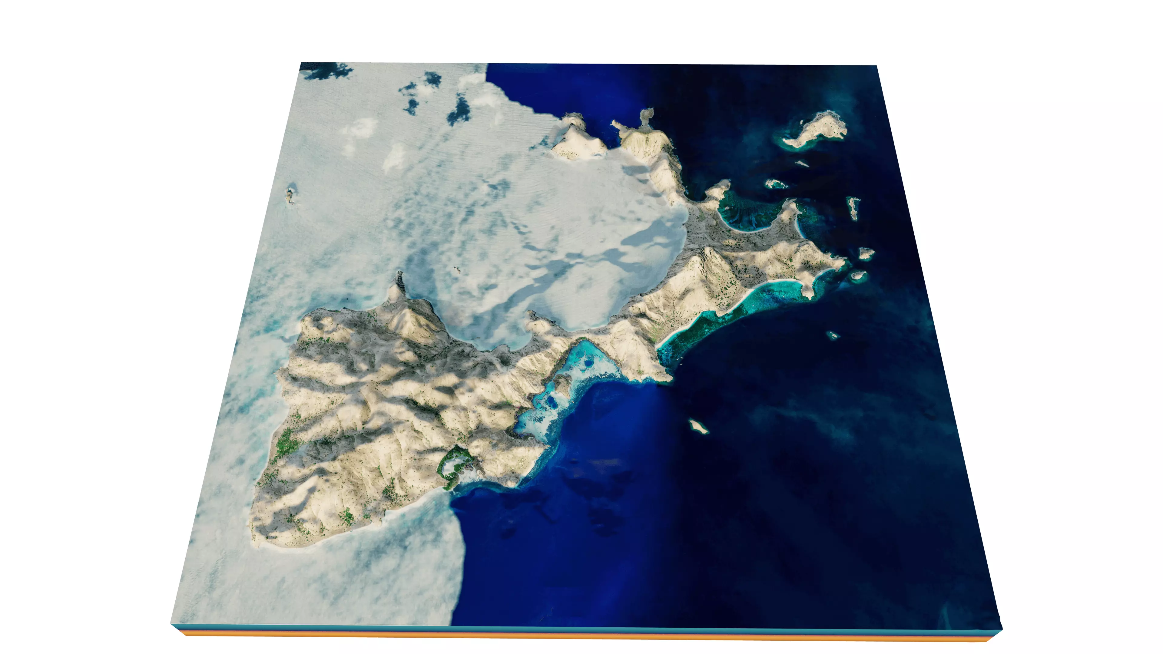 Padar Island full 3d model terrain 3D model_0