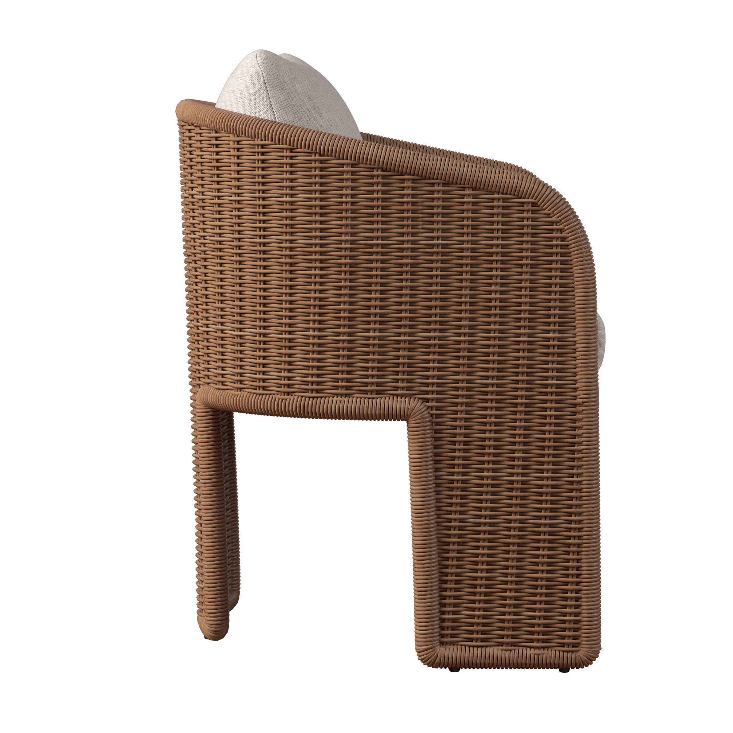 RH LA PAZ DINING CHAIR Low-poly 3D model_3