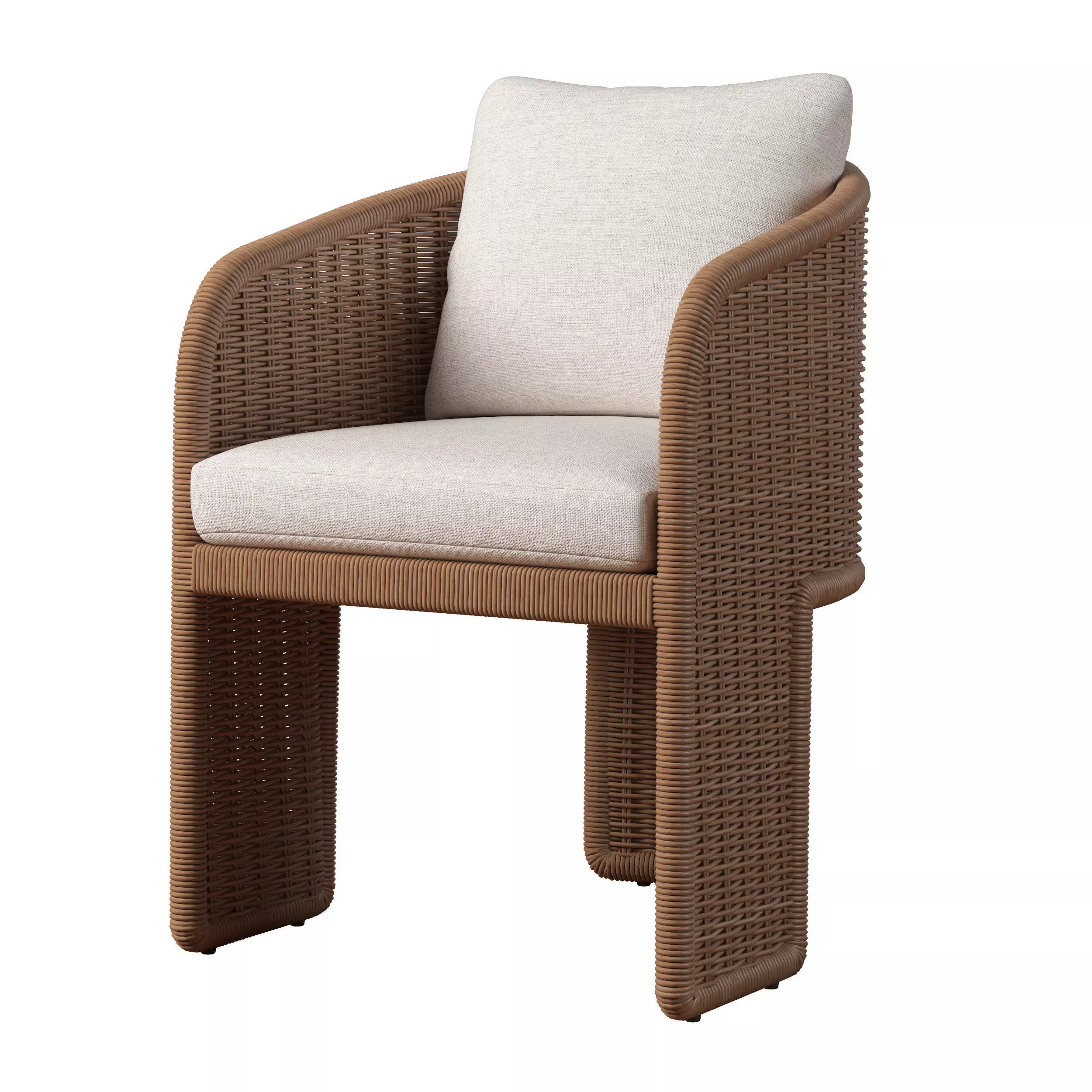 RH LA PAZ DINING CHAIR Low-poly 3D model_0