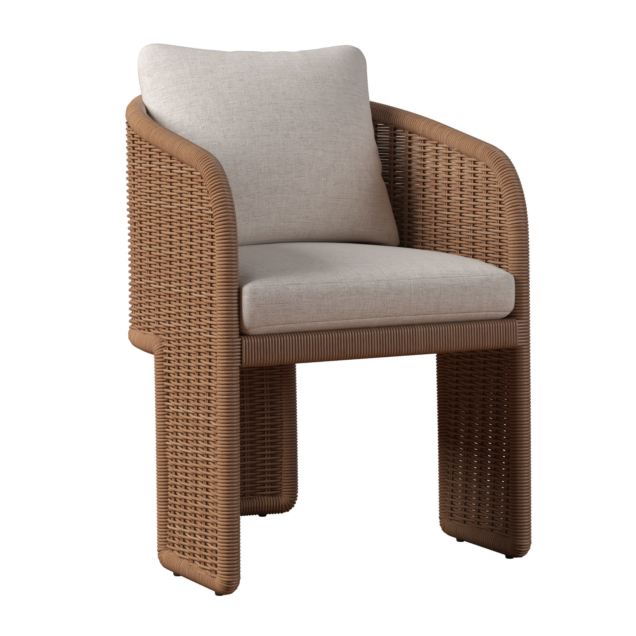 RH LA PAZ DINING CHAIR Low-poly 3D model_2
