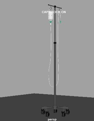 IV Pole 3D model_2