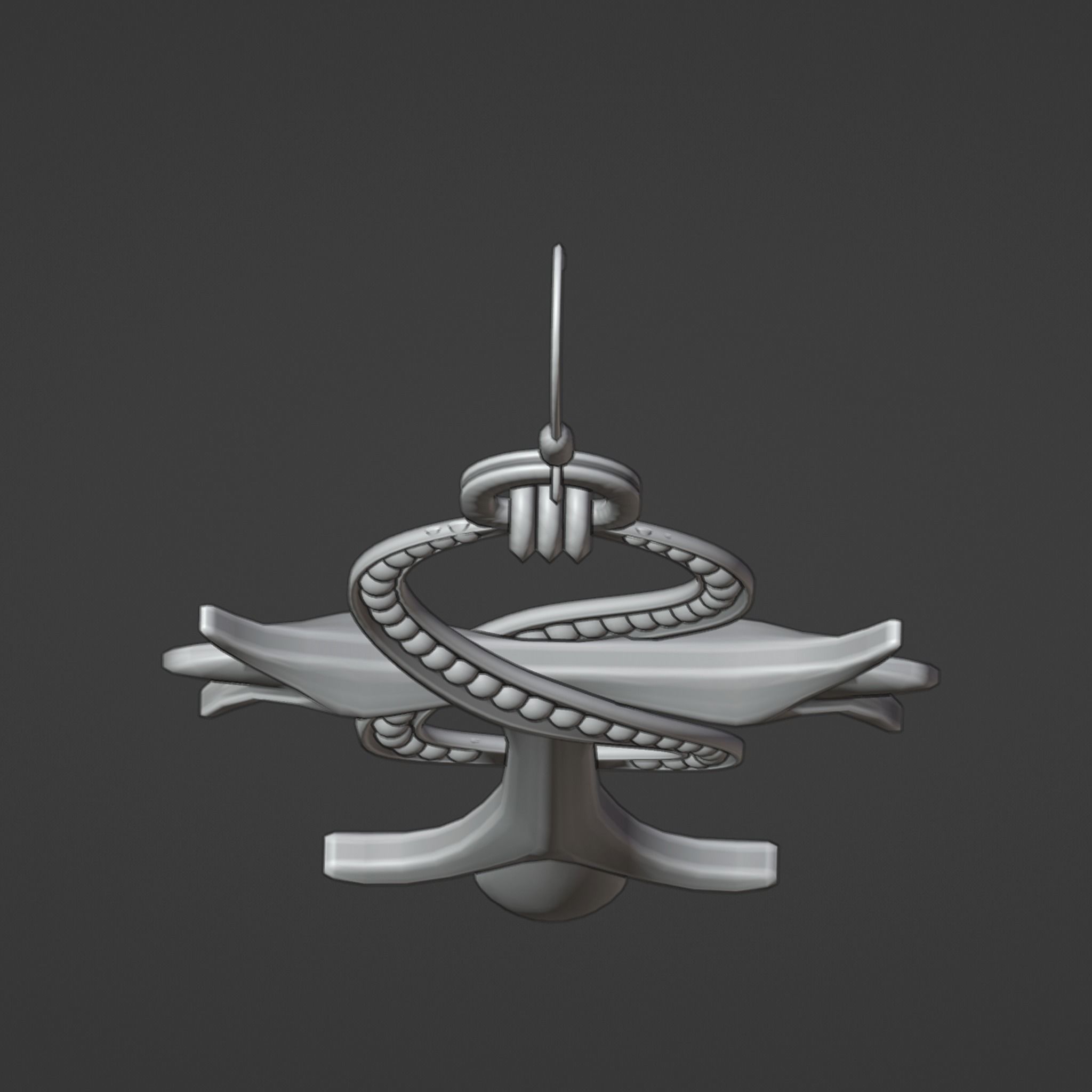 Ankh earrings 3D model_4