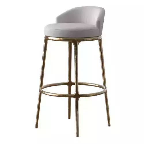 THADDEUS FABRIC SWIVEL BARSTOOL Low-poly 3D model