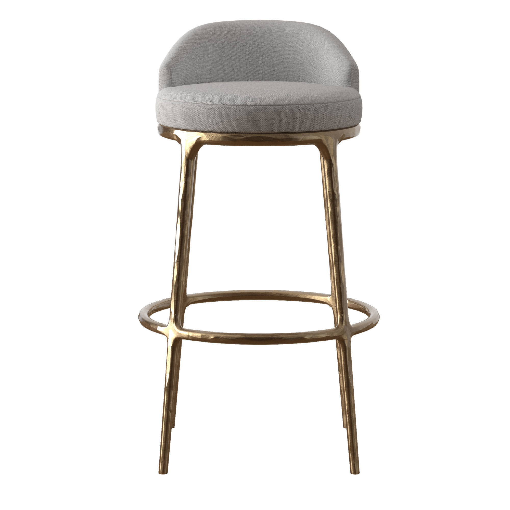 THADDEUS FABRIC SWIVEL BARSTOOL Low-poly 3D model_5