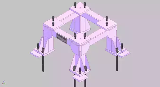 26395-Base for robot NACHI-NC510-Hight 500 3D model